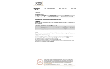 環(huán)保測試報告 PFAS CANEC25009106007